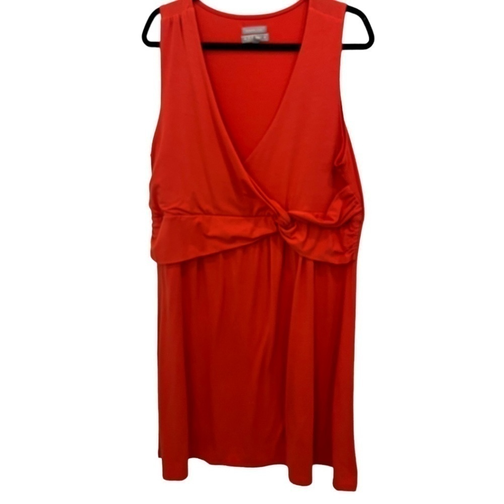 Old Navy Plus Size V Neck Faux Wrap Stretch Knit Sleeveless Summer Dress Size 2X